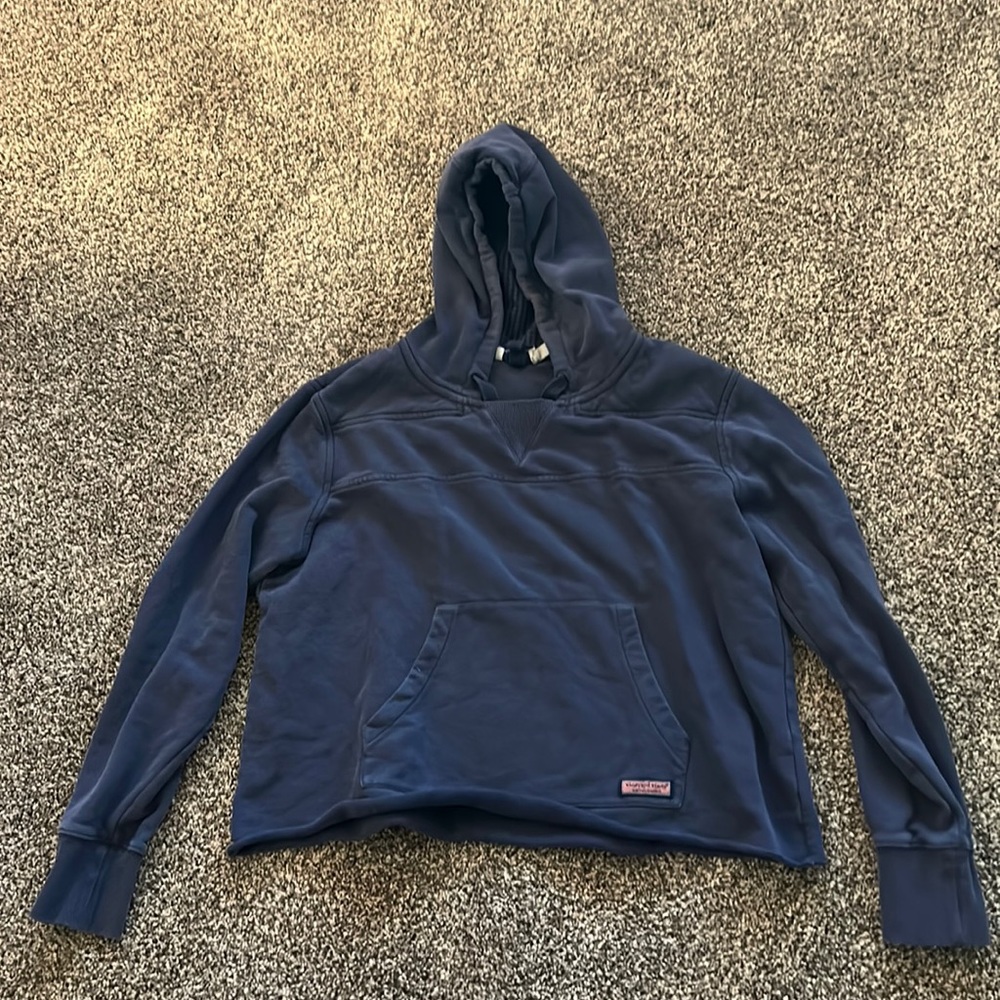 Dark Blue Vineyard Vines Hoodie Cropped